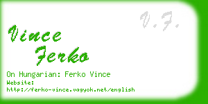 vince ferko business card
